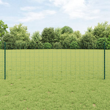 Kertkerítés szett 2 db-os szett Zöld Acél 10 x 0.8 m Tartós - utánvéttel vagy ingyenes szállítással