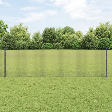 Hegesztett Drótháló Kerítés 5 U Oszloppal Szürke 0.6x10 m Acél - utánvéttel vagy ingyenes szállítással