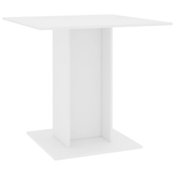 Fehér forgácslap étkezőasztal 80 x 80 x 75 cm - utánvéttel vagy ingyenes szállítással