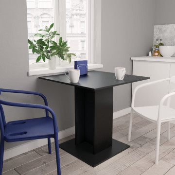 Fekete szerelt fa étkezőasztal 80 x 80 x 75 cm - utánvéttel vagy ingyenes szállítással
