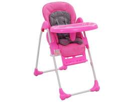 Rózsaszín és szürke babaetetőszék - utánvéttel vagy ingyenes szállítással