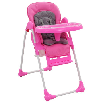 Rózsaszín és szürke babaetetőszék - utánvéttel vagy ingyenes szállítással