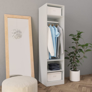 Fehér szerelt fa ruhásszekrény 50 x 50 x 200 cm - utánvéttel vagy ingyenes szállítással