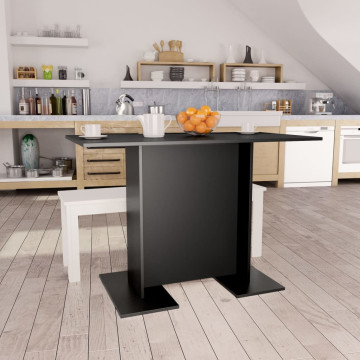 Fekete szerelt fa étkezőasztal 110 x 60 x 75 cm - utánvéttel vagy ingyenes szállítással