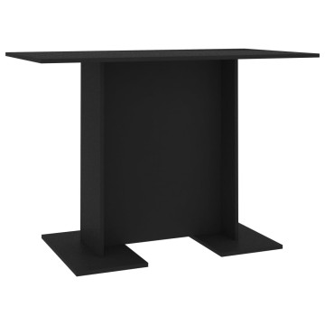 Fekete szerelt fa étkezőasztal 110 x 60 x 75 cm - utánvéttel vagy ingyenes szállítással
