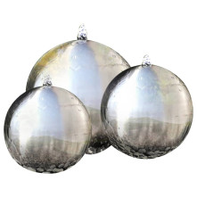 3 db kerti gömb alakú rozsdamentes acél szökőkút LED-fényekkel - utánvéttel vagy ingyenes szállítással