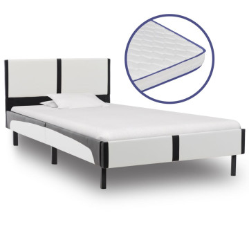 Műbőr ágy memóriahabos matraccal 90 x 200 cm - utánvéttel vagy ingyenes szállítással