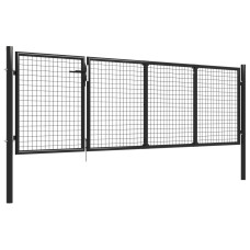 Antracitszürke acél kertkapu 350 x 75 cm - utánvéttel vagy ingyenes szállítással