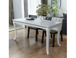 Fehér magasfényű étkezőasztal 116 x 66 x 76 cm - utánvéttel vagy ingyenes szállítással