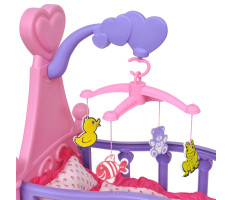 Gyerek játék babaágy rózsaszín + lila - utánvéttel vagy ingyenes szállítással