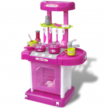 Gyerek játékkonyha fény és hangeffektussal rózsaszín - utánvéttel vagy ingyenes szállítással