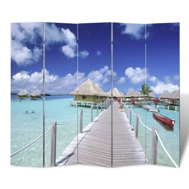 Tengerpart mintás paraván 200 x 170 cm - utánvéttel vagy ingyenes szállítással