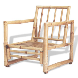 VidaL 2 db bambusz kerti szék hát- és ülőpárnával - utánvéttel vagy ingyenes szállítással