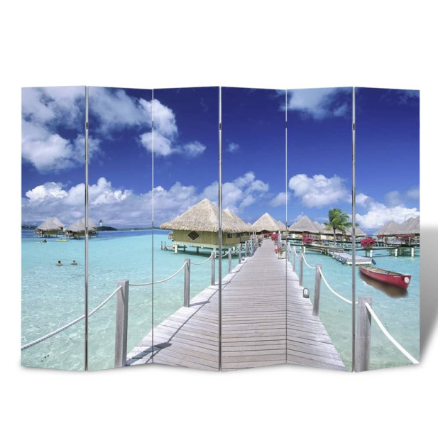 Tengerpart mintás paraván 217 x 170 cm - utánvéttel vagy ingyenes szállítással