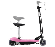 Rózsaszín elektromos roller üléssel 120 W - utánvéttel vagy ingyenes szállítással