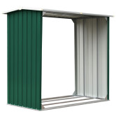 Zöld horganyzott acél kerti tűzifatároló 172 x 91 x 154 cm - utánvéttel vagy ingyenes szállítással