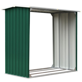 Zöld horganyzott acél kerti tűzifatároló 172 x 91 x 154 cm - utánvéttel vagy ingyenes szállítással