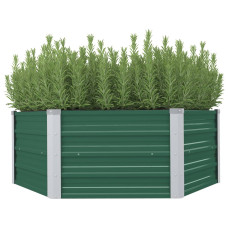 Zöld horganyzott acél kerti magaságyás 129 x 129 x 46 cm - utánvéttel vagy ingyenes szállítással