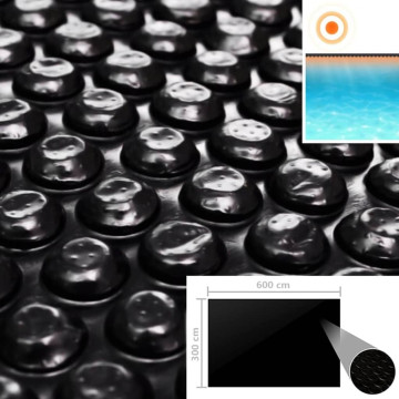 Fekete polietilén medencetakaró 600 x 300 cm - utánvéttel vagy ingyenes szállítással