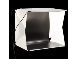 Fehér műanyag összecsukható softbox LED-lámpával 40x34x37 cm - utánvéttel vagy ingyenes szállítással