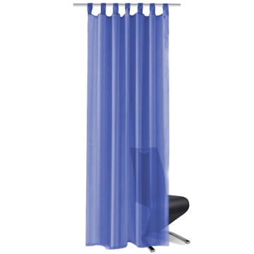 2 db királykék voile függöny 140 x 175 cm - utánvéttel vagy ingyenes szállítással