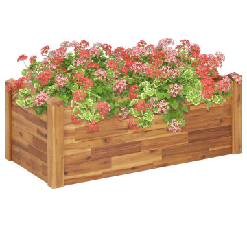 Tömör akácfa kerti virágágy 110 x 60 x 44 cm - utánvéttel vagy ingyenes szállítással