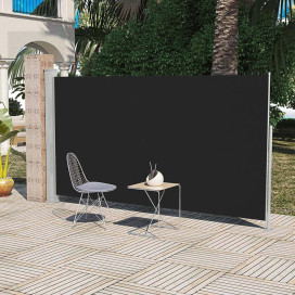 Veranda, terasz válaszfal 160 x 300 cm fekete - utánvéttel vagy ingyenes szállítással