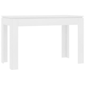 Fehér forgácslap étkezőasztal 120 x 60 x 76 cm - utánvéttel vagy ingyenes szállítással