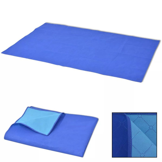 100x150 cm piknik lepedő kék és világoskék - utánvéttel vagy ingyenes szállítással