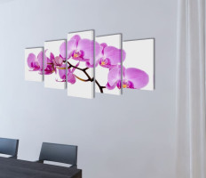 Nyomtatott vászon falikép szett orchidea 200 x 100 cm - utánvéttel vagy ingyenes szállítással