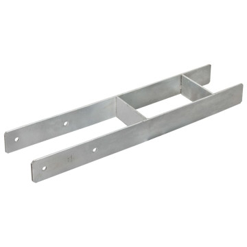 6 db ezüstszínű horganyzott acél kerítéshorgony 12 x 6 x 60 cm - utánvéttel vagy ingyenes szállítással
