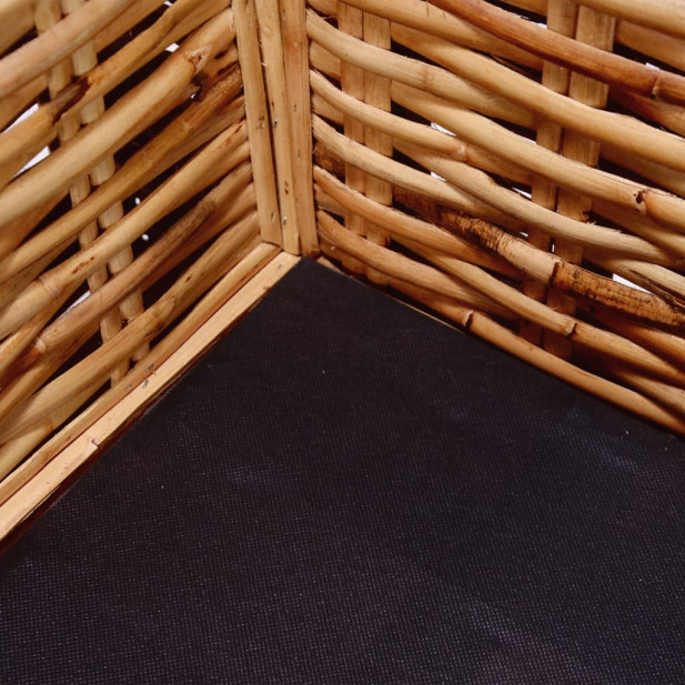 2 részes természetes rattan kanapészett párnákkal - utánvéttel vagy ingyenes szállítással