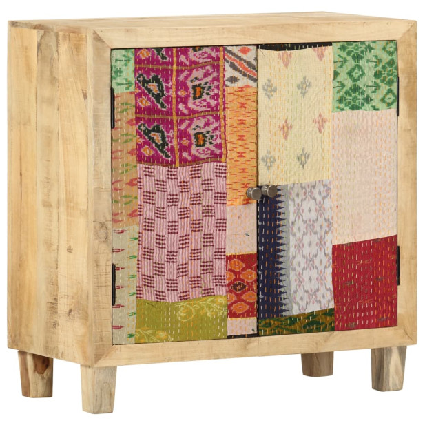 Foltvarrott tömör mangófa tálalószekrény 70 x 35 x 75 cm - utánvéttel vagy ingyenes szállítással