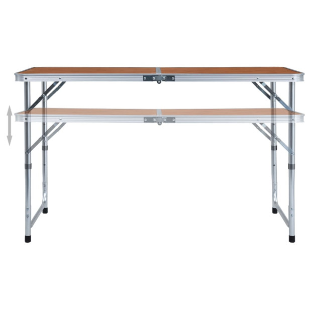 összecsukható alumínium kempingasztal 120 x 60 cm - utánvéttel vagy ingyenes szállítással
