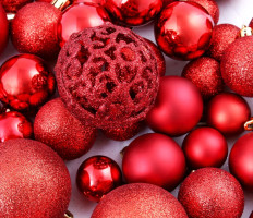 100 darabos piros karácsonyi gömb készlet 6 cm - utánvéttel vagy ingyenes szállítással
