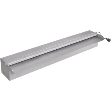 Négyszögletes rozsdamentes acél medence szökőkút LED fényekkel 60 cm - utánvéttel vagy ingyenes szállítással