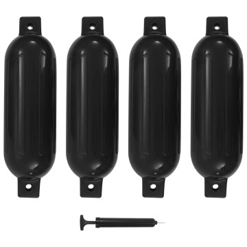4 darab fekete PVC hajóütköző 51 x 14 cm - utánvéttel vagy ingyenes szállítással