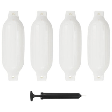 4 darab fehér PVC hajóütköző 41 x 11,5 cm - utánvéttel vagy ingyenes szállítással