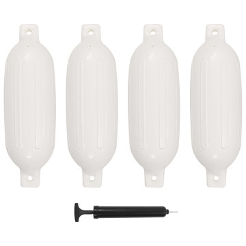 4 darab fehér PVC hajóütköző 58,5 x 16,5 cm - utánvéttel vagy ingyenes szállítással