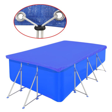 Négyszögletes PE medencetakaró 90 g/m² 394 x 207 cm - utánvéttel vagy ingyenes szállítással
