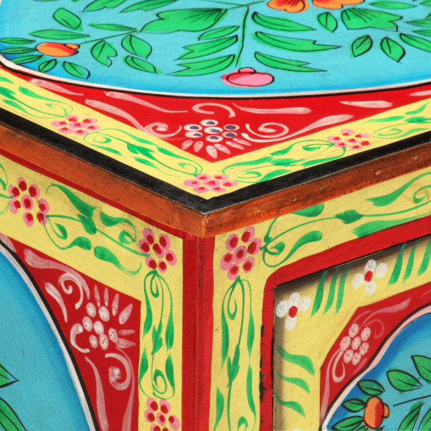 Kézzel festett tömör mangófa éjjeliszekrény 40 x 30 x 50 cm - utánvéttel vagy ingyenes szállítással