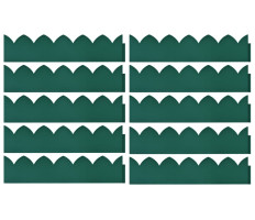10 db zöld polipropilén gyepszegély 65 x 15 cm - utánvéttel vagy ingyenes szállítással