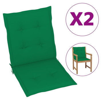 2 db zöld oxford szövet háttámlás székpárna 100x50x3 cm - utánvéttel vagy ingyenes szállítással