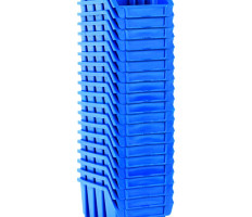 20 db kék műanyag rakásolható tárolódoboz - utánvéttel vagy ingyenes szállítással