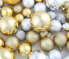 100 darab ezüstszínű/aranyszínű karácsonyi gömb - utánvéttel vagy ingyenes szállítással