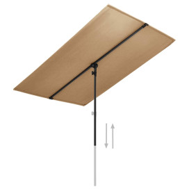 Tópszínű kültéri napernyő alumíniumrúddal 180 x 130 cm - utánvéttel vagy ingyenes szállítással