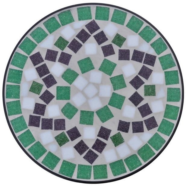 Mozaik Kávézóasztal Növénytartó Asztal Zöld Fehér - utánvéttel vagy ingyenes szállítással