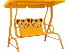 Sárga szövet gyermek hintapad 115 x 75 x 110 cm - utánvéttel vagy ingyenes szállítással
