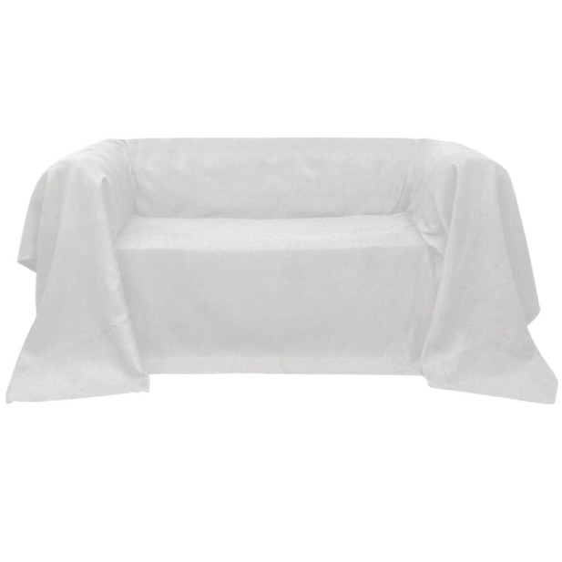 Krémszínű mikro-velúr kanapéhuzat védő 140 x 210 cm - utánvéttel vagy ingyenes szállítással