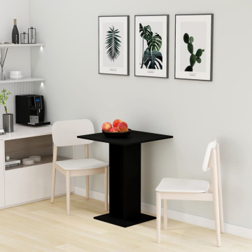 Fekete szerelt fa bisztróasztal 60 x 60 x 75 cm - utánvéttel vagy ingyenes szállítással